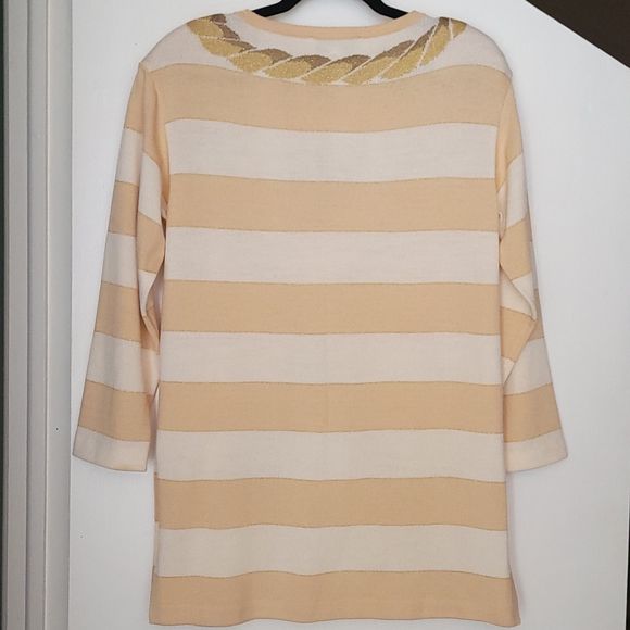 Vintage St John beige nautical rope striped sweater - Picture 8 of 12